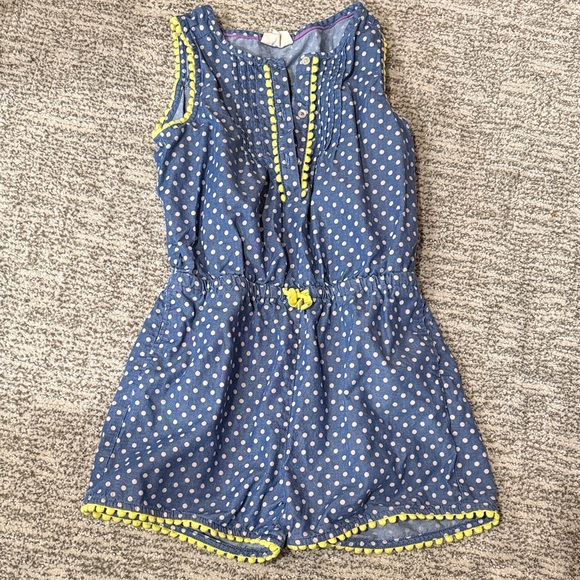 Mini Boden Other - Polka Dot Blue Kids Romper
